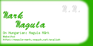 mark magula business card